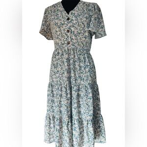 Floral long dress, size medium